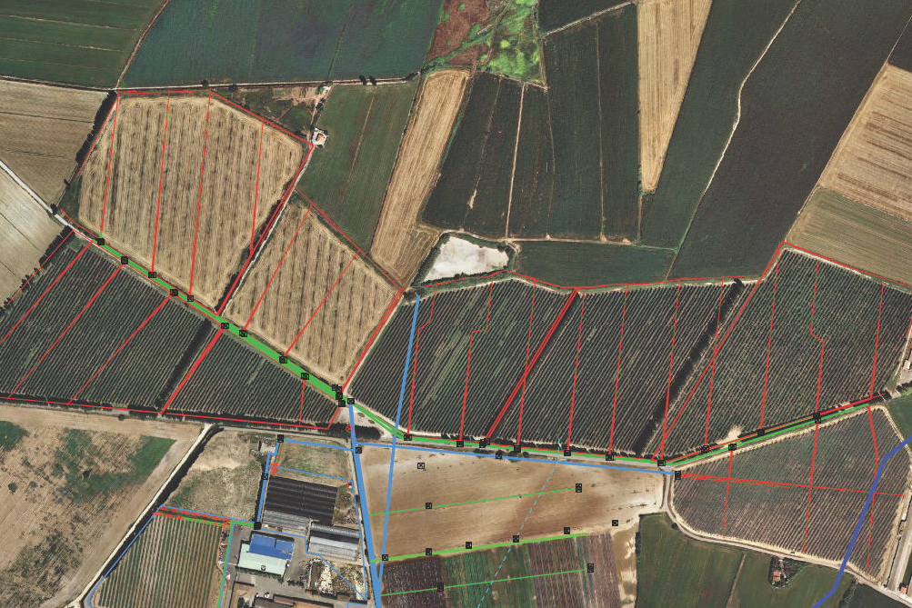 SIG de la infraestructura de reg de la finca Sant Joan de Déu a Almacelles