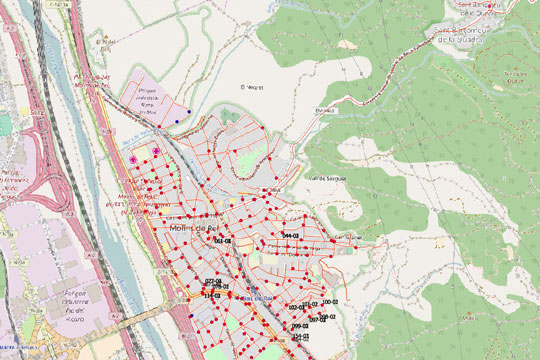 SIG del carrerer de Molins de Rei per a la licitació de la optimització de la recollida d’escombraries